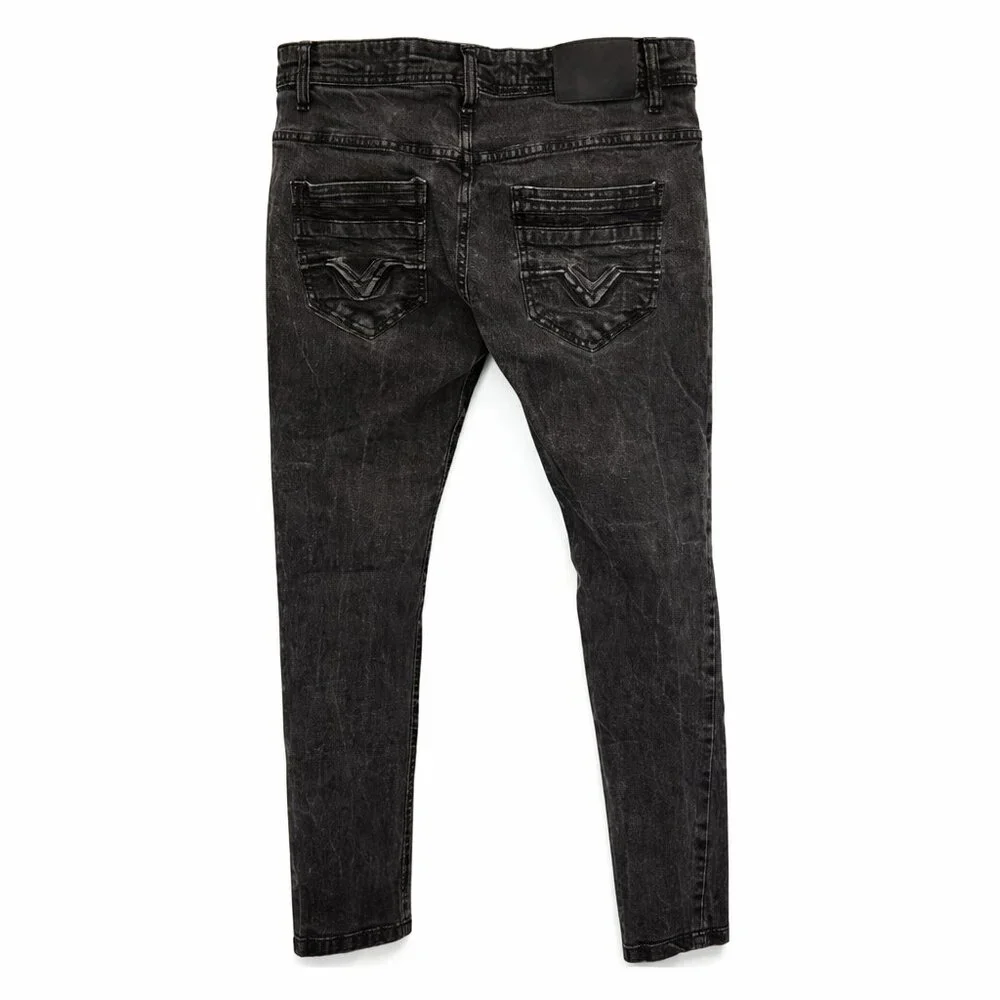 XRAY Jeans Mens 34x32 Black Straight Leg Denim Mid Rise 5 Pocket Streetwear